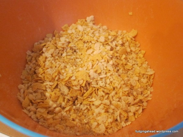 I did half and half--half cornflakes, and half rice krispies.